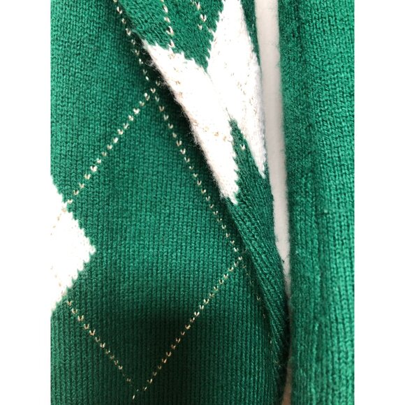 1990s Turtleneck Sweater, Size Small Argyle Sweater - Picture 7 of 10